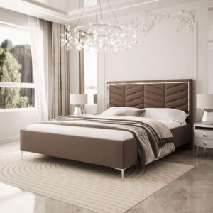 POLSTERBETT AURORA II 180x200 mit Bettkasten Jasmine 28 Textil Lookway Möbel > Betten > Polsterbetten Braun