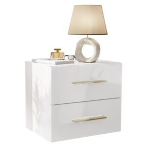 wohnli-moebel-suche-800001175965 Wohnli Möbelsuche - NACHTTISCH LINA LUX hängend mit Griffen und Hochglanzplatte – Griffe: Gold-Chrom