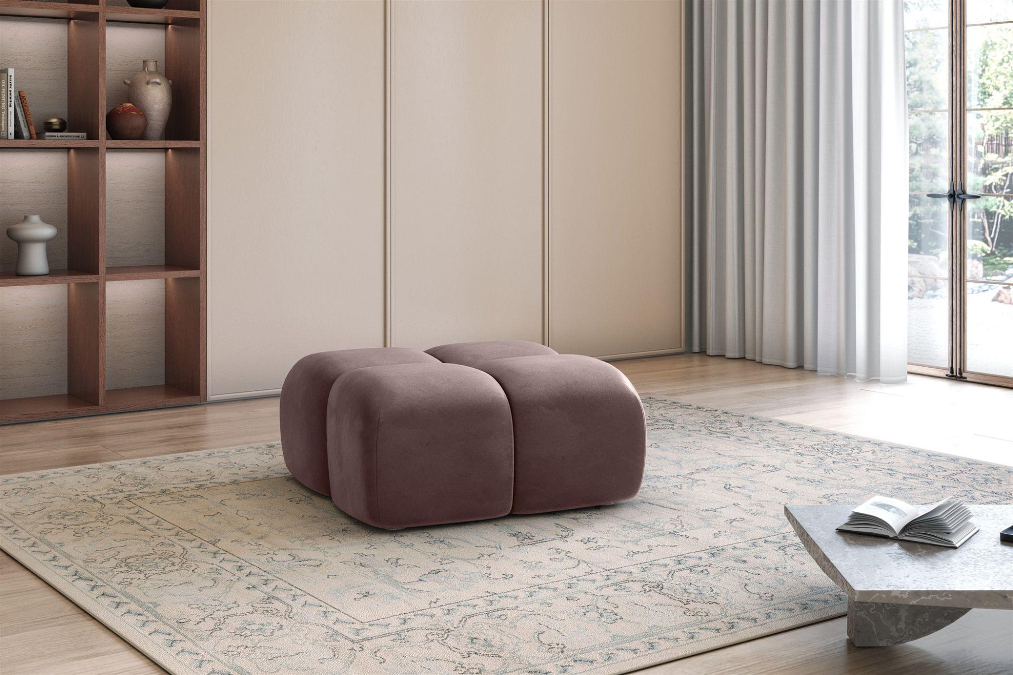 wohnli-moebel-suche-800001178247-1 POLSTERHOCKER Darcy Textil Fun Möbel Möbel > Sessel > Hocker Braun