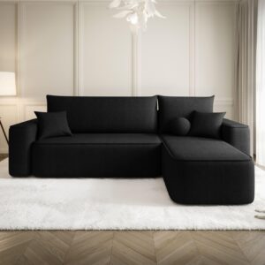 ECKSOFA Agepo In Curio Textil Fun Möbel Möbel > Sofas & Couches > Wohnlandschaften > Ecksofas Schwarz