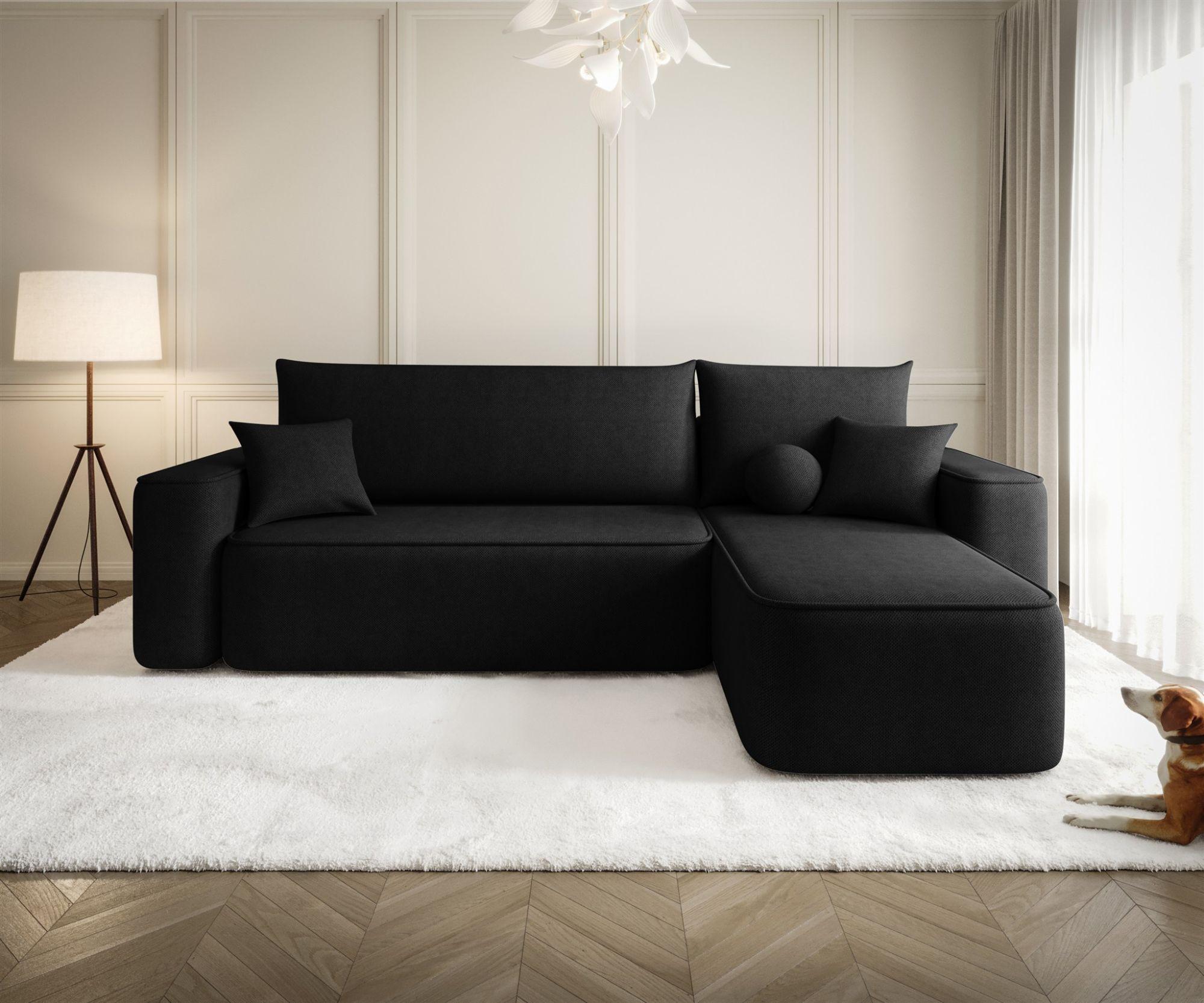 ECKSOFA Agepo In Curio Textil Fun Möbel Möbel > Sofas & Couches > Wohnlandschaften > Ecksofas Schwarz