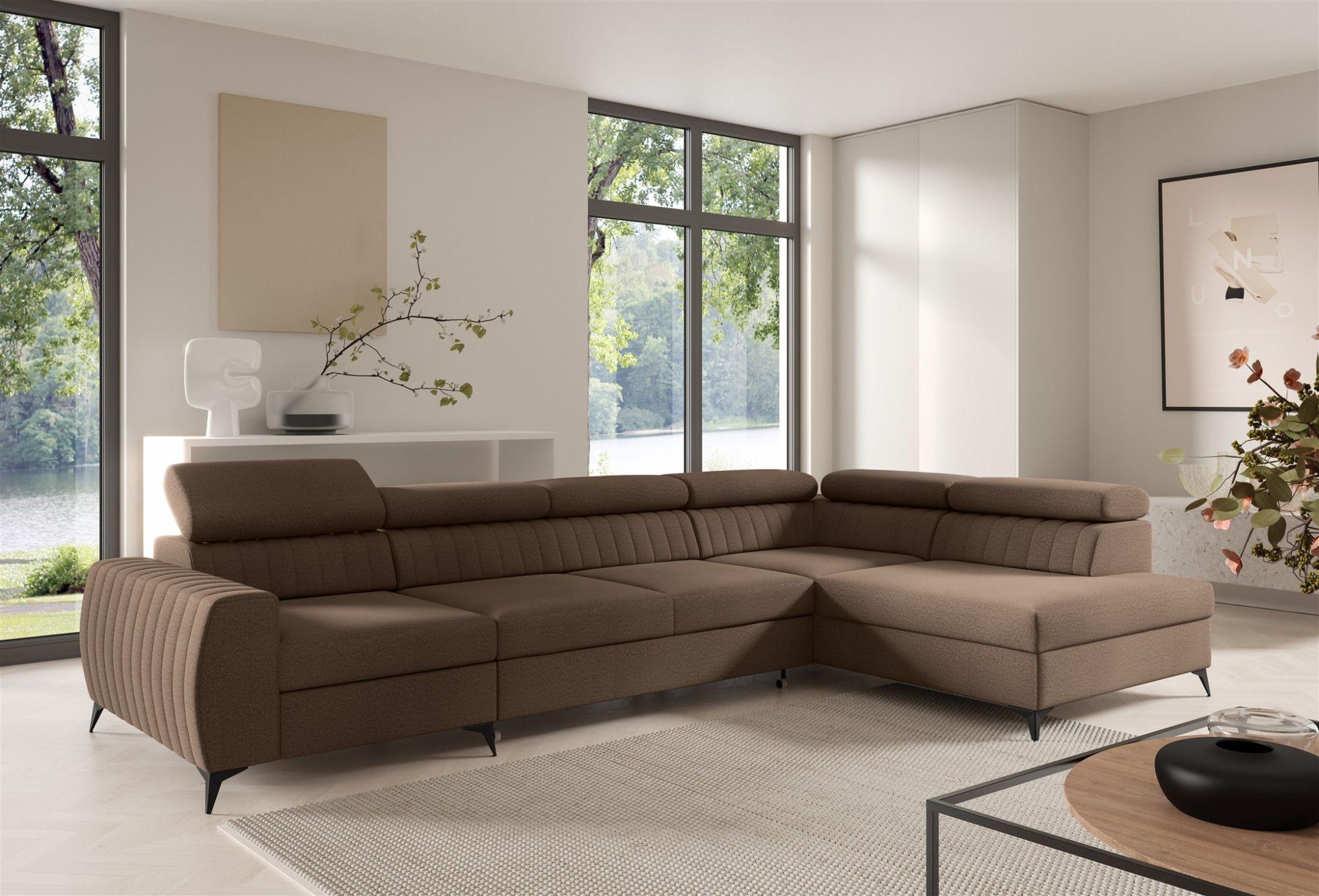 wohnli-moebel-suche-800001178441-1 ECKSOFA Toronto Xl Textil Fun Möbel Möbel > Sofas & Couches > Wohnlandschaften > Ecksofas Braun