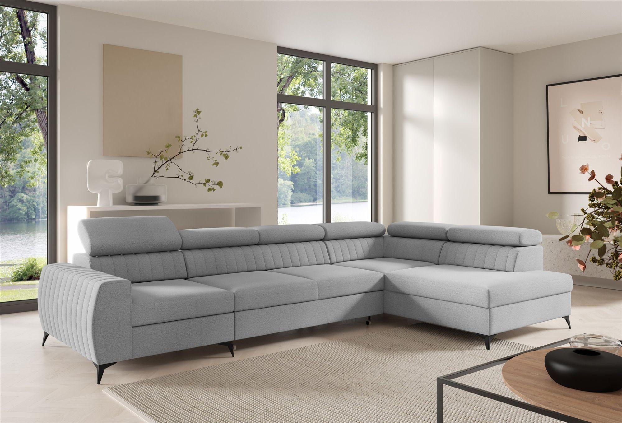 wohnli-moebel-suche-800001178456-1 ECKSOFA Toronto Xl Textil Fun Möbel Möbel > Sofas & Couches > Wohnlandschaften > Ecksofas Grau