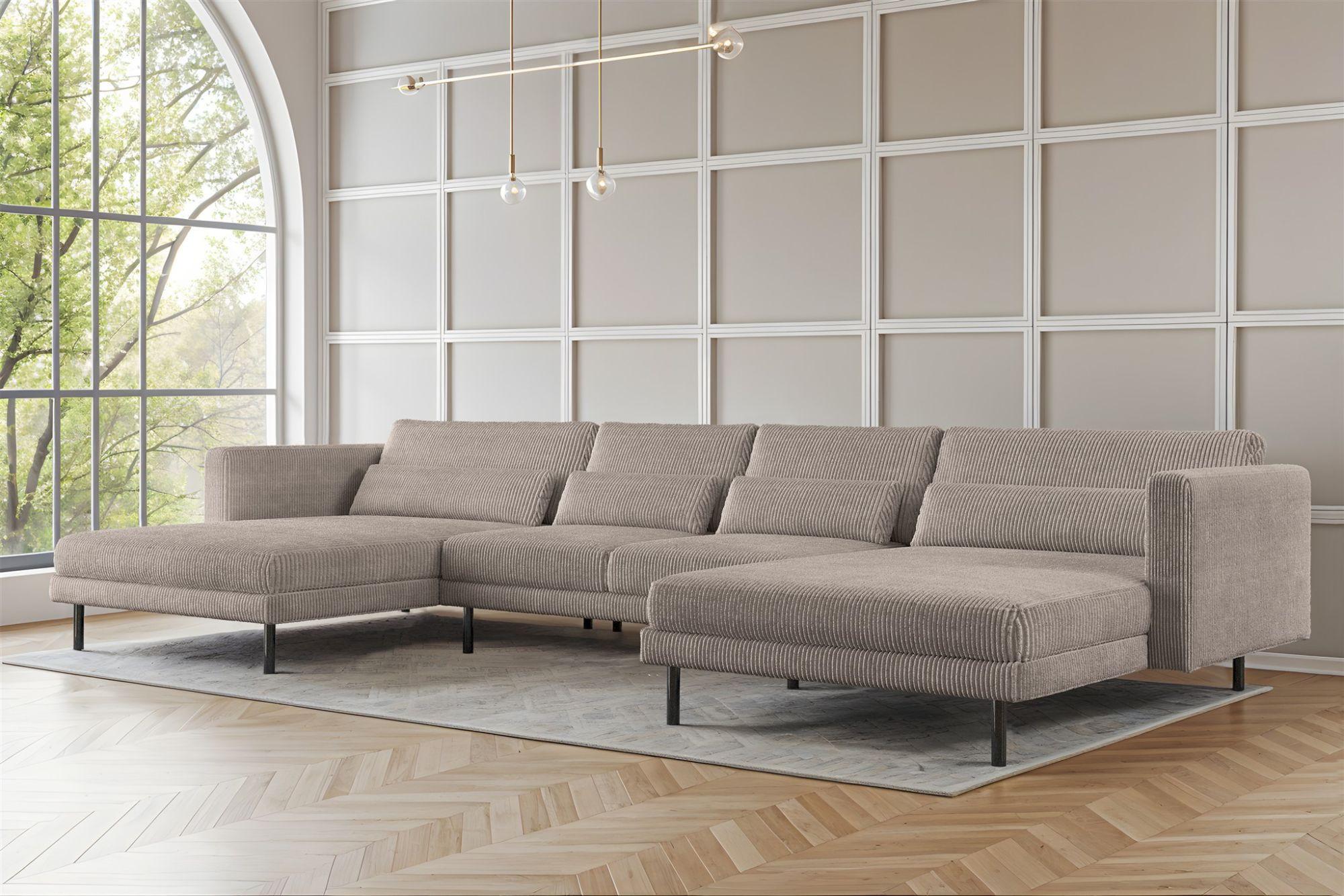 wohnli-moebel-suche-800001178544-1 WOHNLANDSCHAFT Agada In Poso Textil Fun Möbel Möbel > Sofas & Couches > Wohnlandschaften > Wohnlandschaften U-Form Beige
