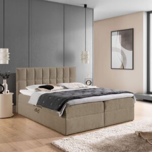 BOXBETT Dominga Textil Fun Möbel Möbel > Betten > Boxspringbetten Beige