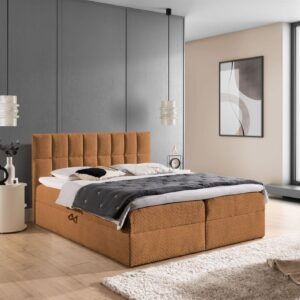 BOXBETT Dominga Textil Fun Möbel Möbel > Betten > Boxspringbetten Braun