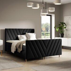 BOXBETT Carlito In überlänge Textil Fun Möbel Möbel > Betten > Boxspringbetten Schwarz