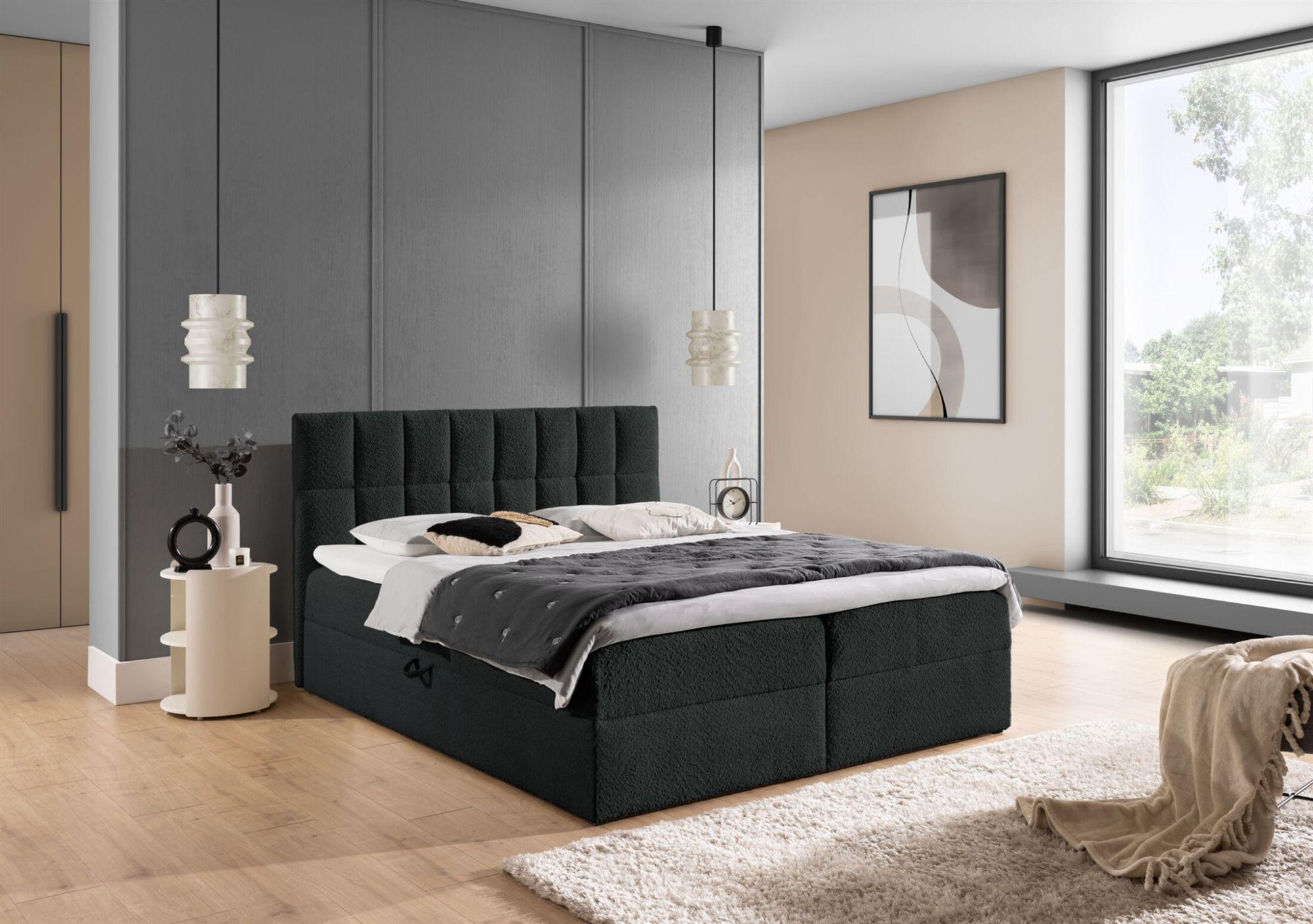 wohnli-moebel-suche-800001178635-1 BOXBETT Dominga Textil Fun Möbel Möbel > Betten > Boxspringbetten Schwarz