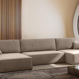wohnli-moebel-suche-800001178732-1 WOHNLANDSCHAFT Louis Salvador Textil Fun Möbel Möbel > Sofas & Couches > Wohnlandschaften > Wohnlandschaften U-Form Braun