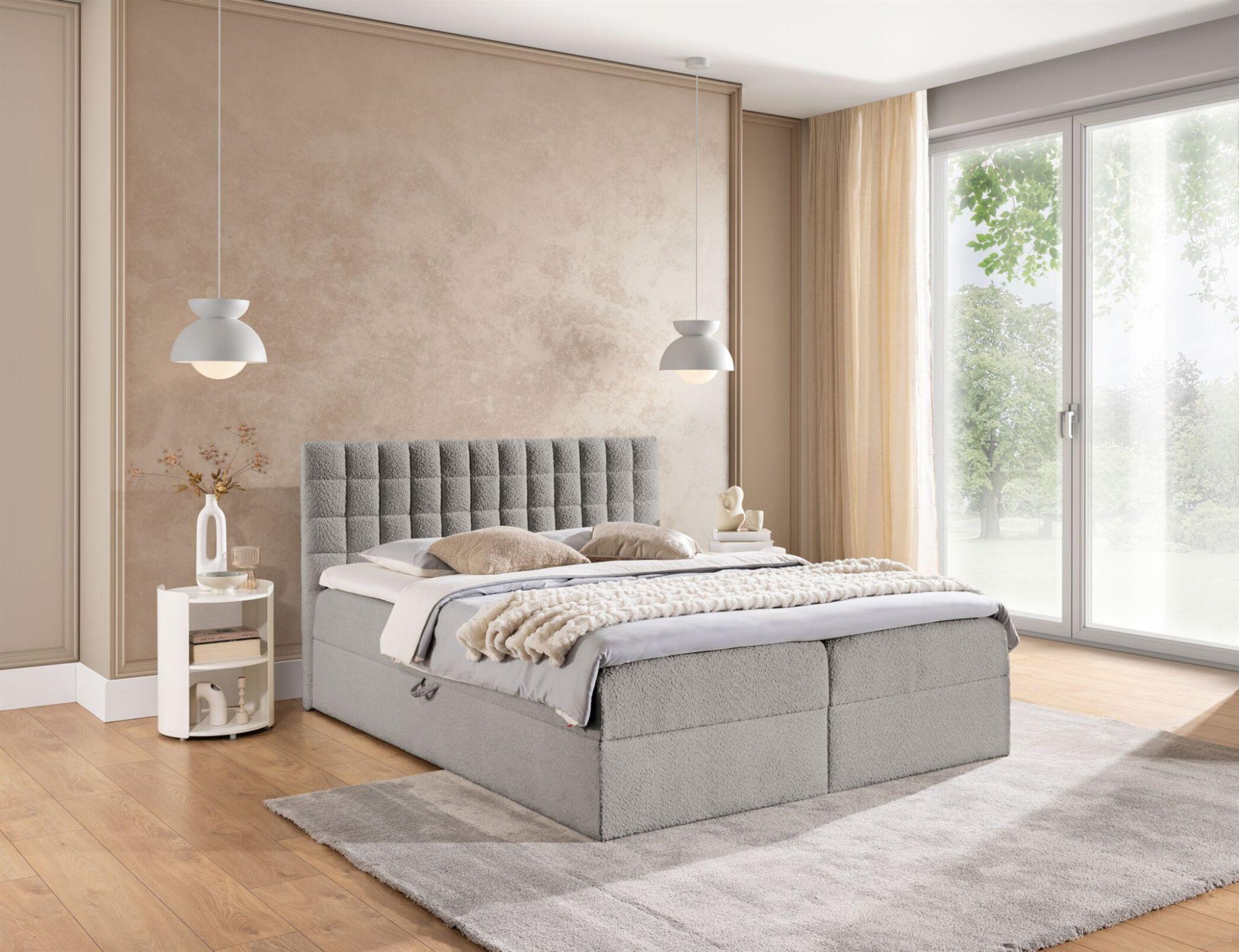 BOXBETT Toribo In überlänge Textil Fun Möbel Möbel > Betten > Boxspringbetten Grau
