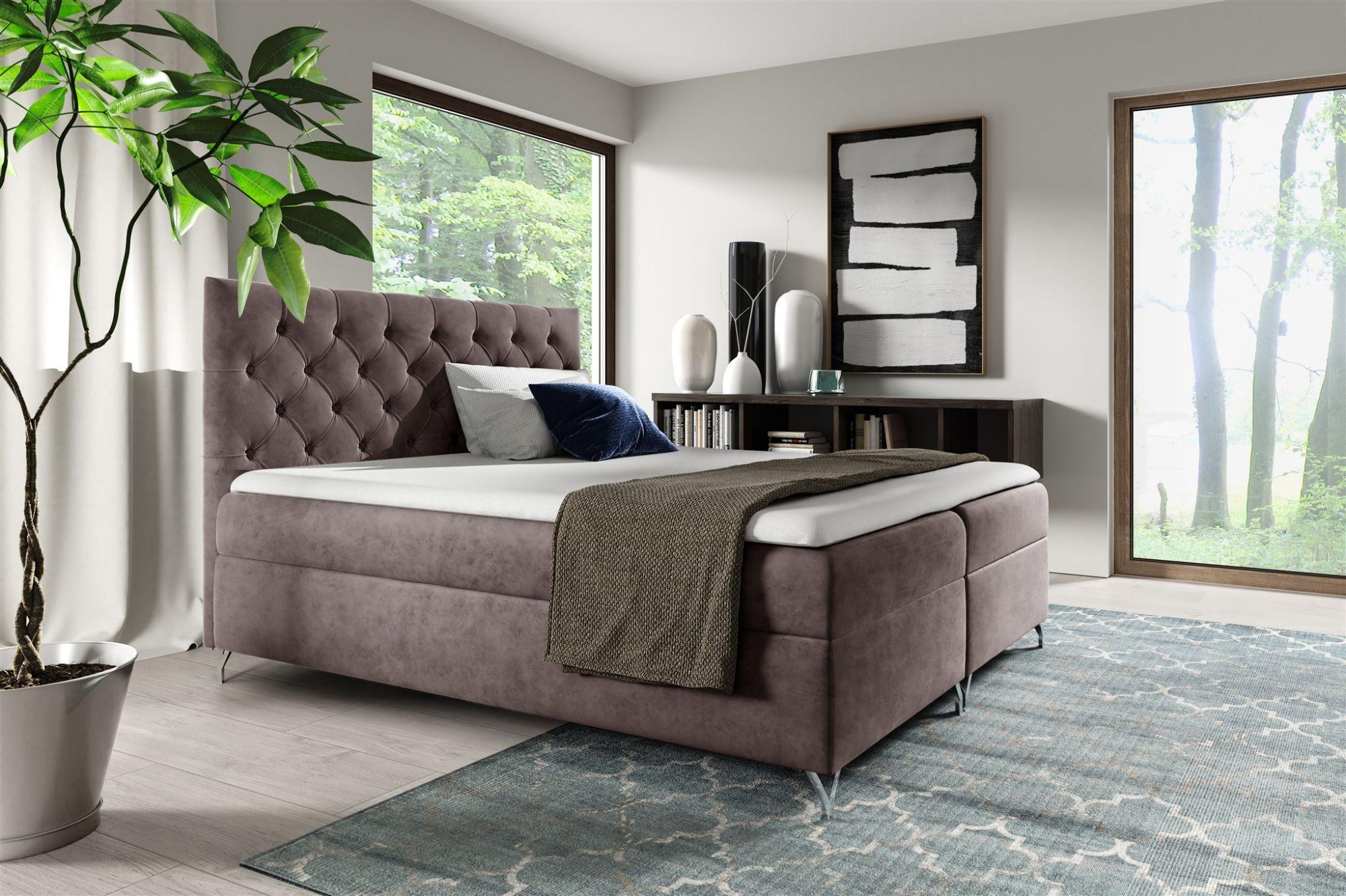 BOXBETT Ambre In überlänge Textil Fun Möbel Möbel > Betten > Boxspringbetten Braun
