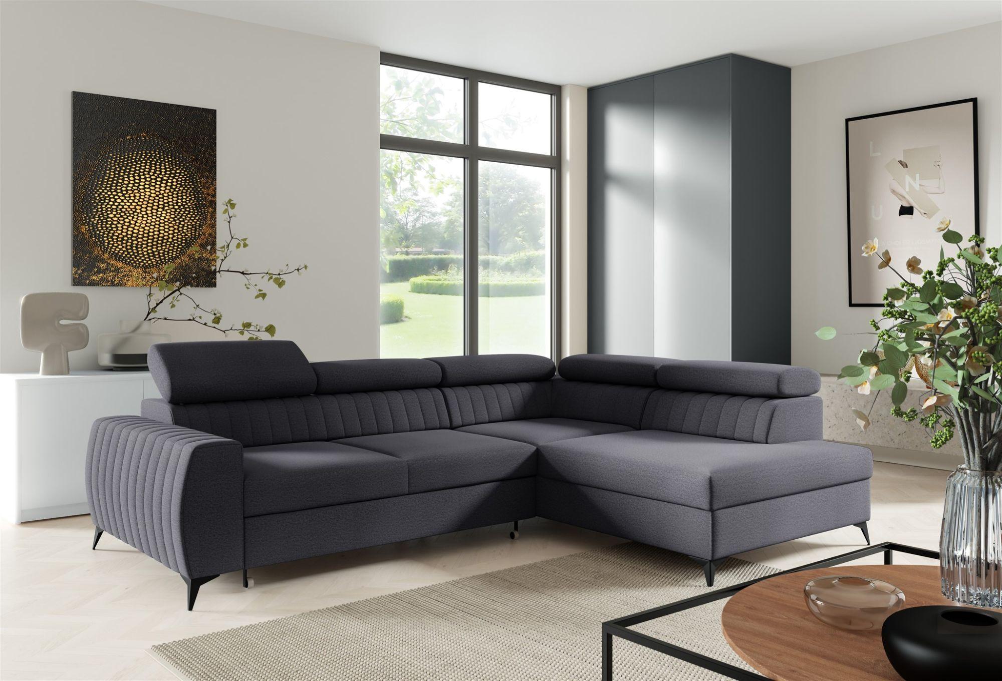 ECKSOFA Toronto Textil Fun Möbel Möbel > Sofas & Couches > Wohnlandschaften > Ecksofas Grau
