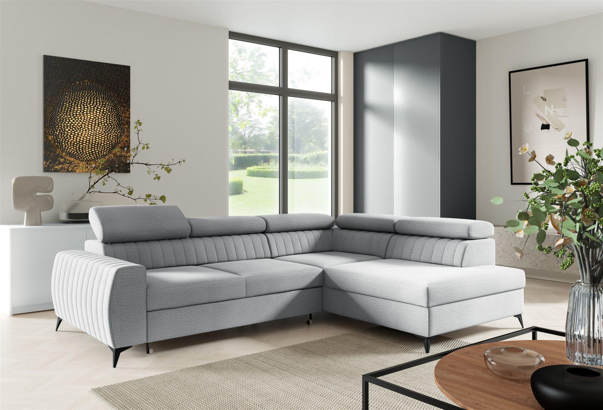 ECKSOFA Toronto Textil Fun Möbel Möbel > Sofas & Couches > Wohnlandschaften > Ecksofas Grau