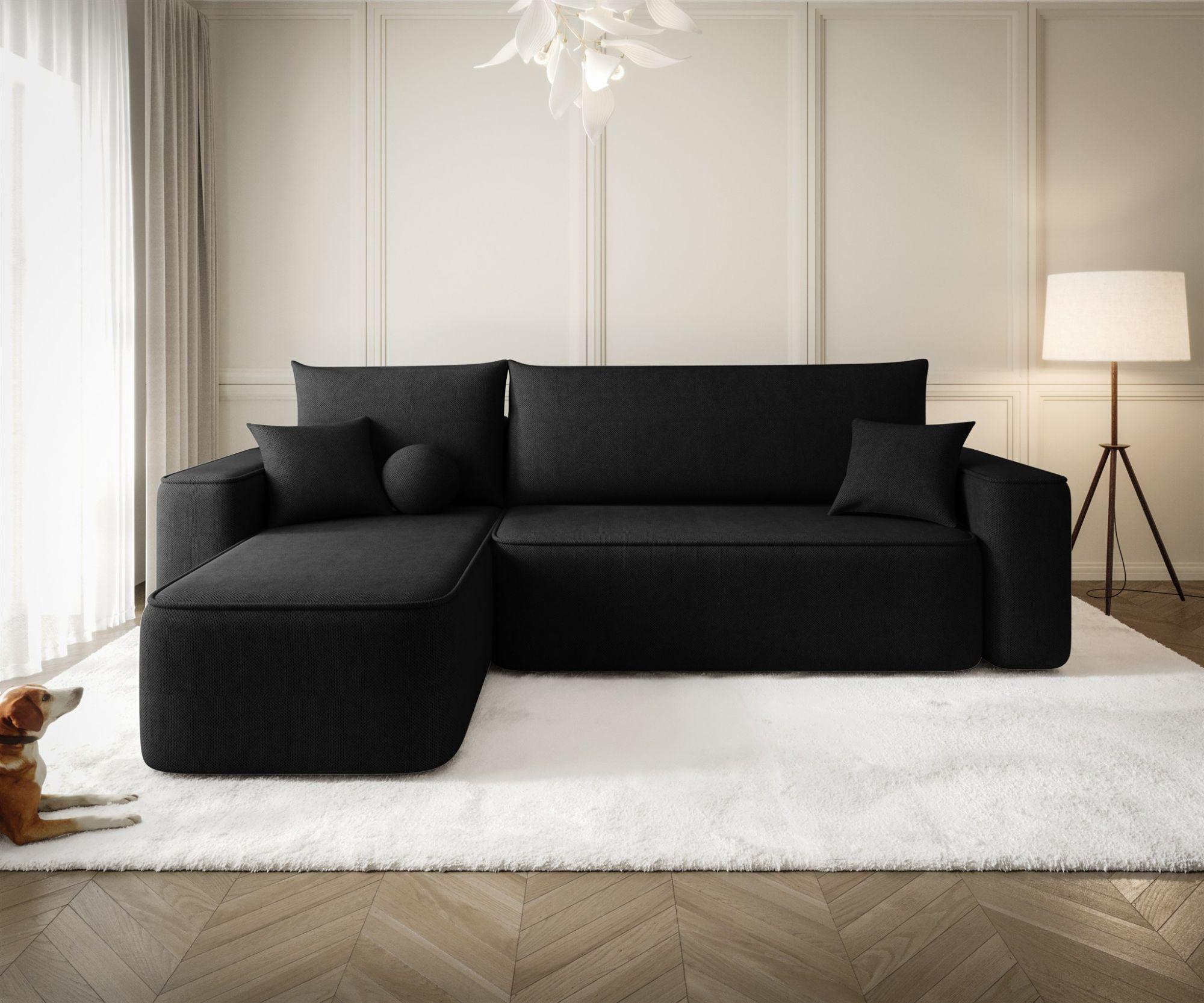 ECKSOFA Agepo In Curio Textil Fun Möbel Möbel > Sofas & Couches > Wohnlandschaften > Ecksofas Schwarz