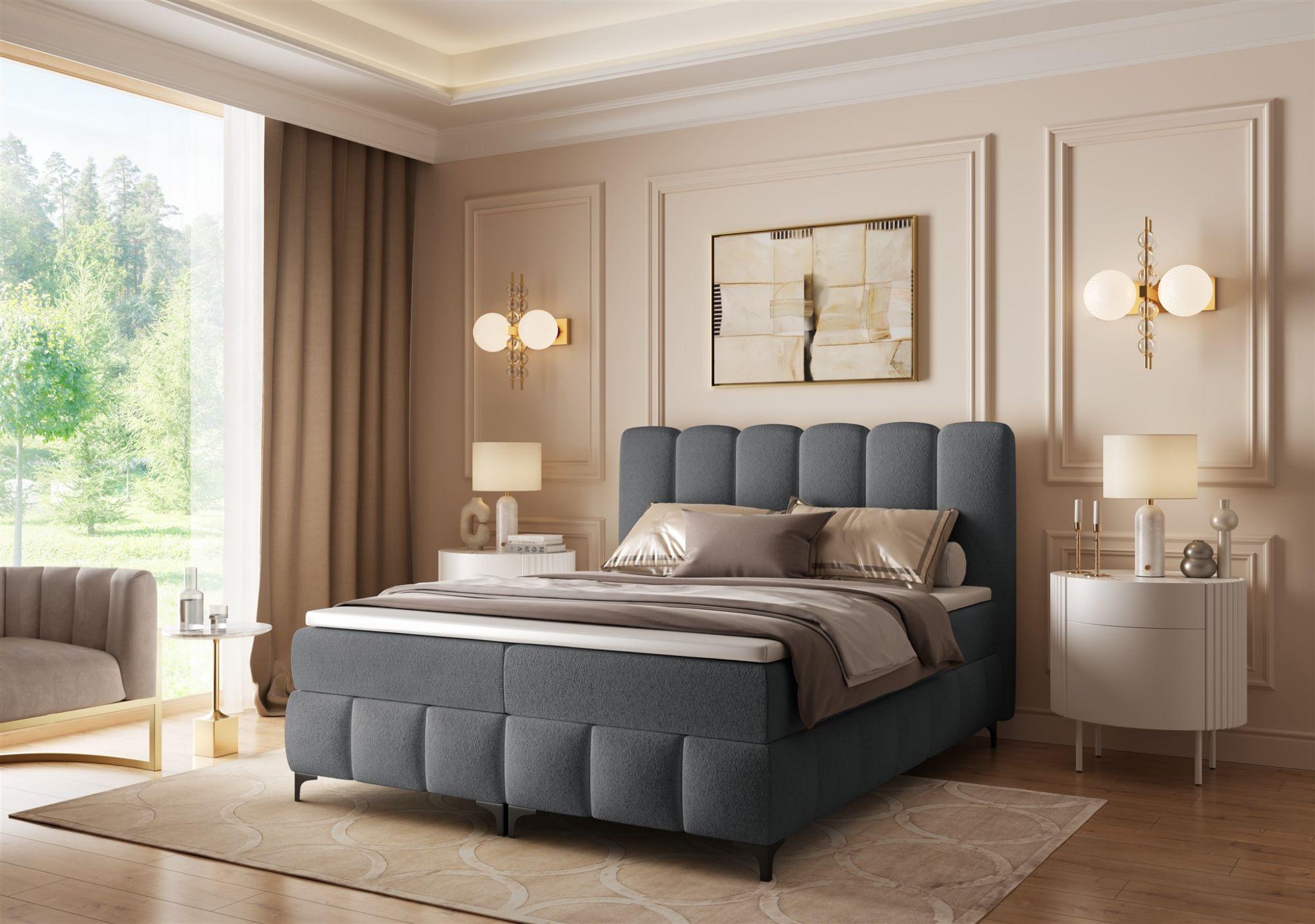 BOXBETT Isabel Textil Fun Möbel Möbel > Betten > Boxspringbetten Grau
