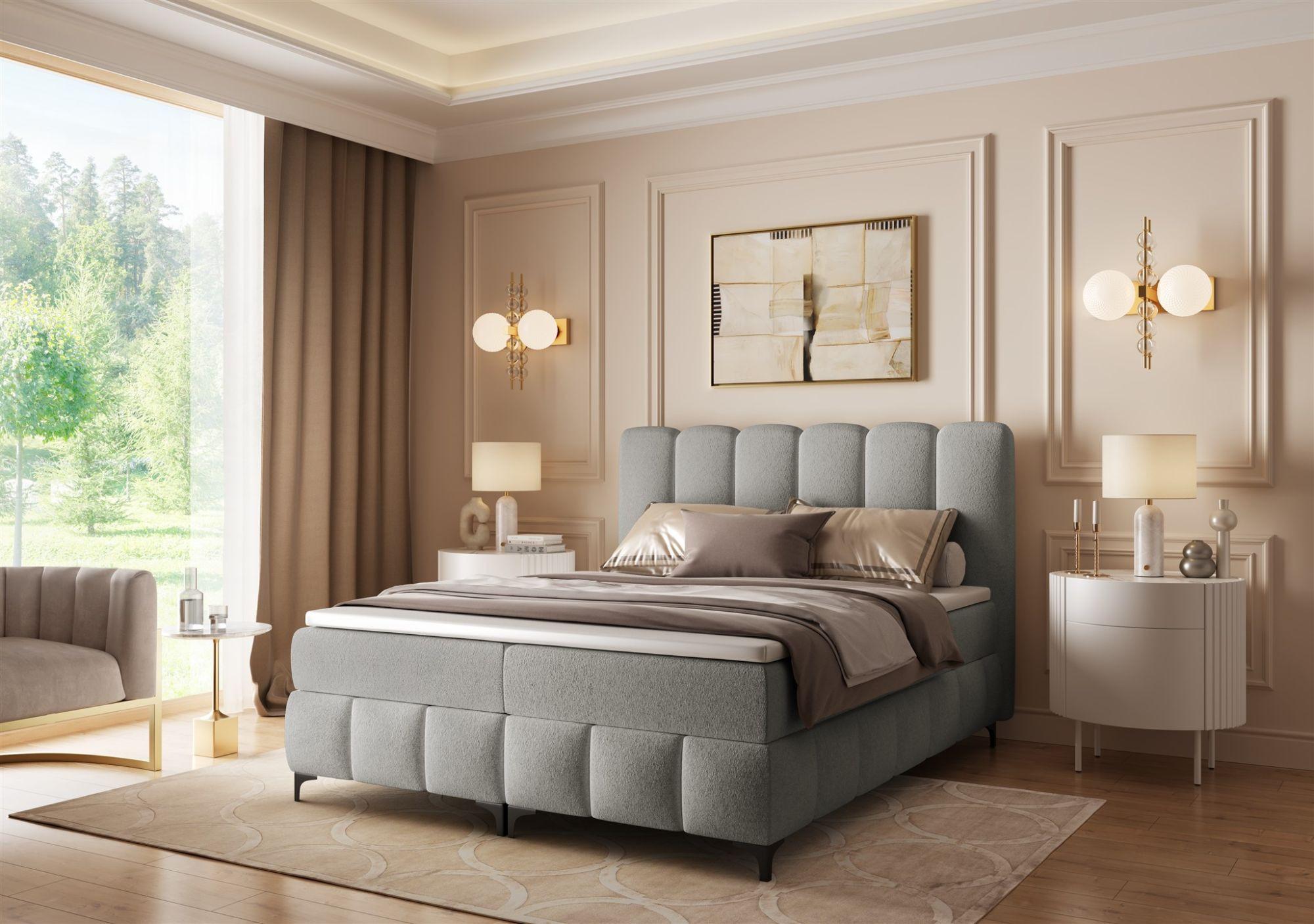BOXBETT Isabel Textil Fun Möbel Möbel > Betten > Boxspringbetten Grau