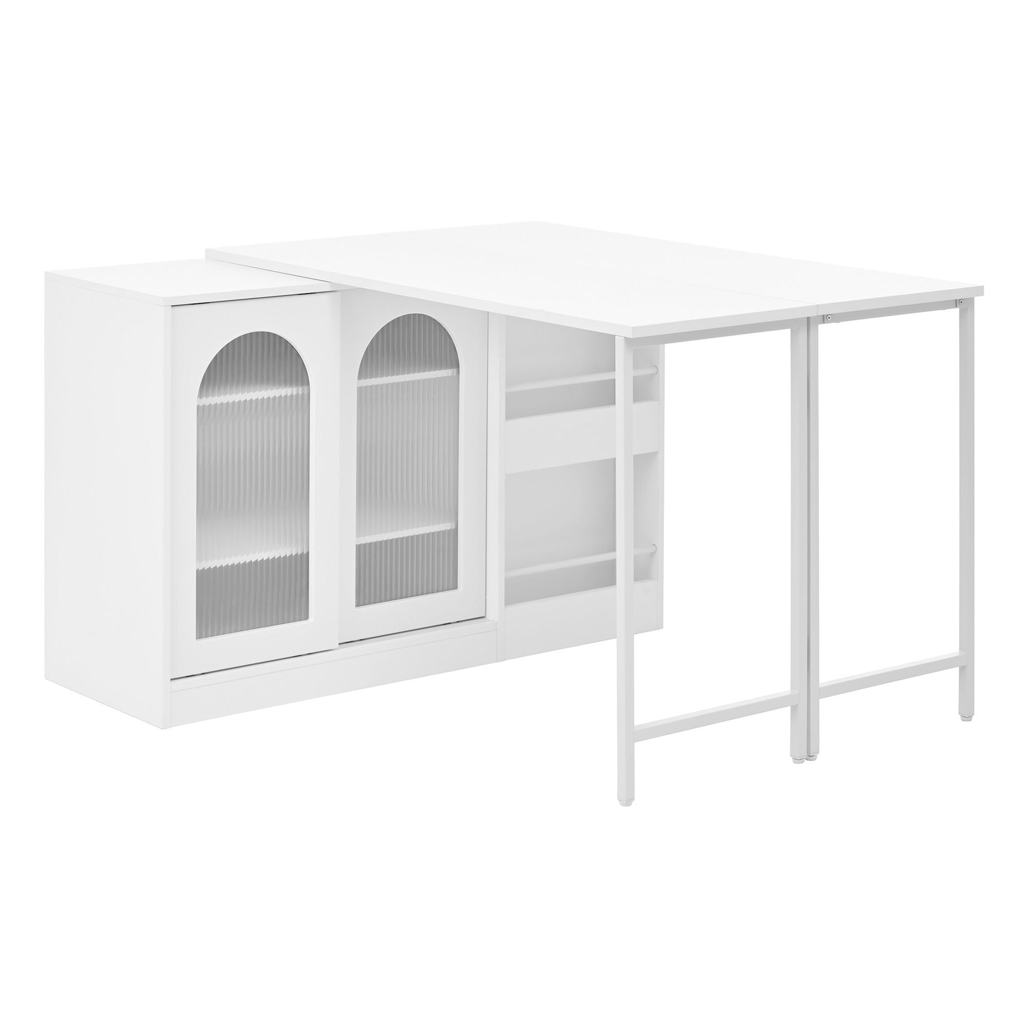 wohnli-moebel-suche-800001183686 Wohnli Möbelsuche - STEHTISCH Weiß Holzoptik|Ausziehbar|360° Drehbar mit Stauraum