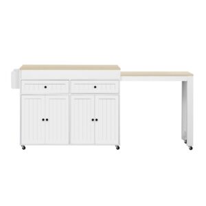 BARTISCH Weiß mit Stauraum und Ausziehfunktion Holzwerkstoff Urban Meuble Möbel > Tische > Bartische Weiß