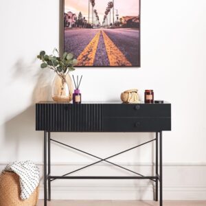 wohnli-moebel-suche-800001186012-1 KONSOLENTISCH Schwarz Coventry Holzwerkstoff Beliani Möbel > Kommoden & Schubladenschränke > Konsolentische Schwarz
