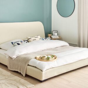 wohnli-moebel-suche-800001186152-1 WASSERBETT 180x200 cm Beige Roisel Textil Beliani Möbel > Betten Weiß