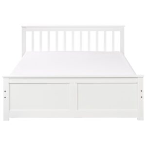 wohnli-moebel-suche-800001186157-1 BETT mit Lattenrost 140x200 cm Weiß Olendon Holz Beliani Möbel > Betten Weiß