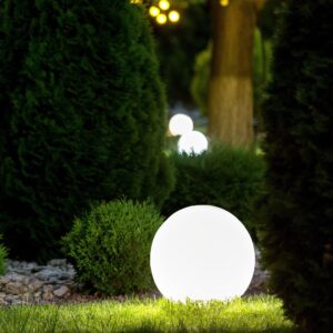 wohnli-moebel-suche-800001186160-1 LED- KUGELLEUCHTE Weiß Jocoy Kunststoff Beliani Lampen & Leuchten > Außenleuchten Weiß