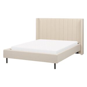 wohnli-moebel-suche-800001186163-1 POLSTERBETT mit Lattenrost 140x200 cm Beige Villette Textil Beliani Möbel > Betten > Polsterbetten Beige