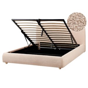 Wohnli Möbelsuche - BETT mit Stauraum 160x200 cm Beige Blagnac