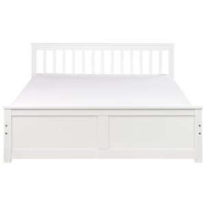 wohnli-moebel-suche-800001186179-1 BETT mit Lattenrost 160x200 cm Weiß Olendon Holz Beliani Möbel > Betten Weiß