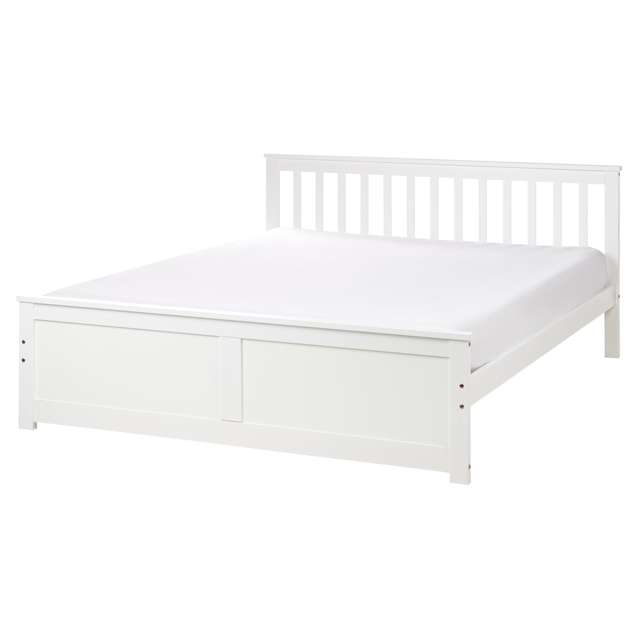 Wohnli Möbelsuche - BETT mit Lattenrost 160x200 cm Weiß Olendon