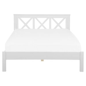 wohnli-moebel-suche-800001186184-1 BETT mit Lattenrost 160x200 cm Weiß Tannay Holz Beliani Möbel > Betten Weiß
