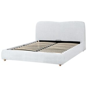 BETT mit Stauraum 160x200 cm Grau Blagnac Textil Beliani Möbel > Betten Grau