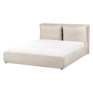wohnli-moebel-suche-800001186204-1 BETT mit Stauraum 160x200 cm Beige Bajonna Textil Beliani Möbel > Betten Beige