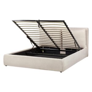Wohnli Möbelsuche - BETT mit Stauraum 160x200 cm Beige Bajonna