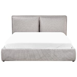 wohnli-moebel-suche-800001186212-1 BETT mit Stauraum 160x200 cm Grau Bajonna Textil Beliani Möbel > Betten Grau