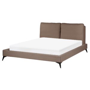 wohnli-moebel-suche-800001186218-1 POLSTERBETT mit Lattenrost 160x200 cm Braun Melle Textil Beliani Möbel > Betten > Polsterbetten Braun