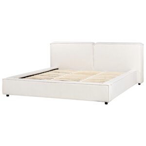 wohnli-moebel-suche-800001186219-1 POLSTERBETT mit Lattenrost 180x200 cm Weiß Linards Textil Beliani Möbel > Betten > Polsterbetten Weiß