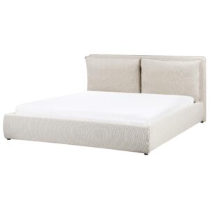 wohnli-moebel-suche-800001186224-1 BETT mit Stauraum 180x200 cm Beige Bajonna Textil Beliani Möbel > Betten Beige