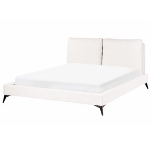 wohnli-moebel-suche-800001186235-1 POLSTERBETT mit Lattenrost 160x200 cm Weiß Melle Textil Beliani Möbel > Betten > Polsterbetten Weiß