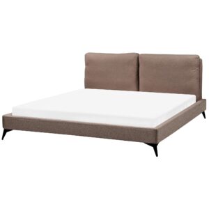 wohnli-moebel-suche-800001186241-1 POLSTERBETT mit Lattenrost 180x200 cm Braun Melle Textil Beliani Möbel > Betten > Polsterbetten Braun