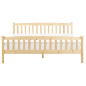 wohnli-moebel-suche-800001186249-1 BETT mit Lattenrost 180x200 cm Heller Holzfarbton Giverny Holz Beliani Möbel > Betten Braun