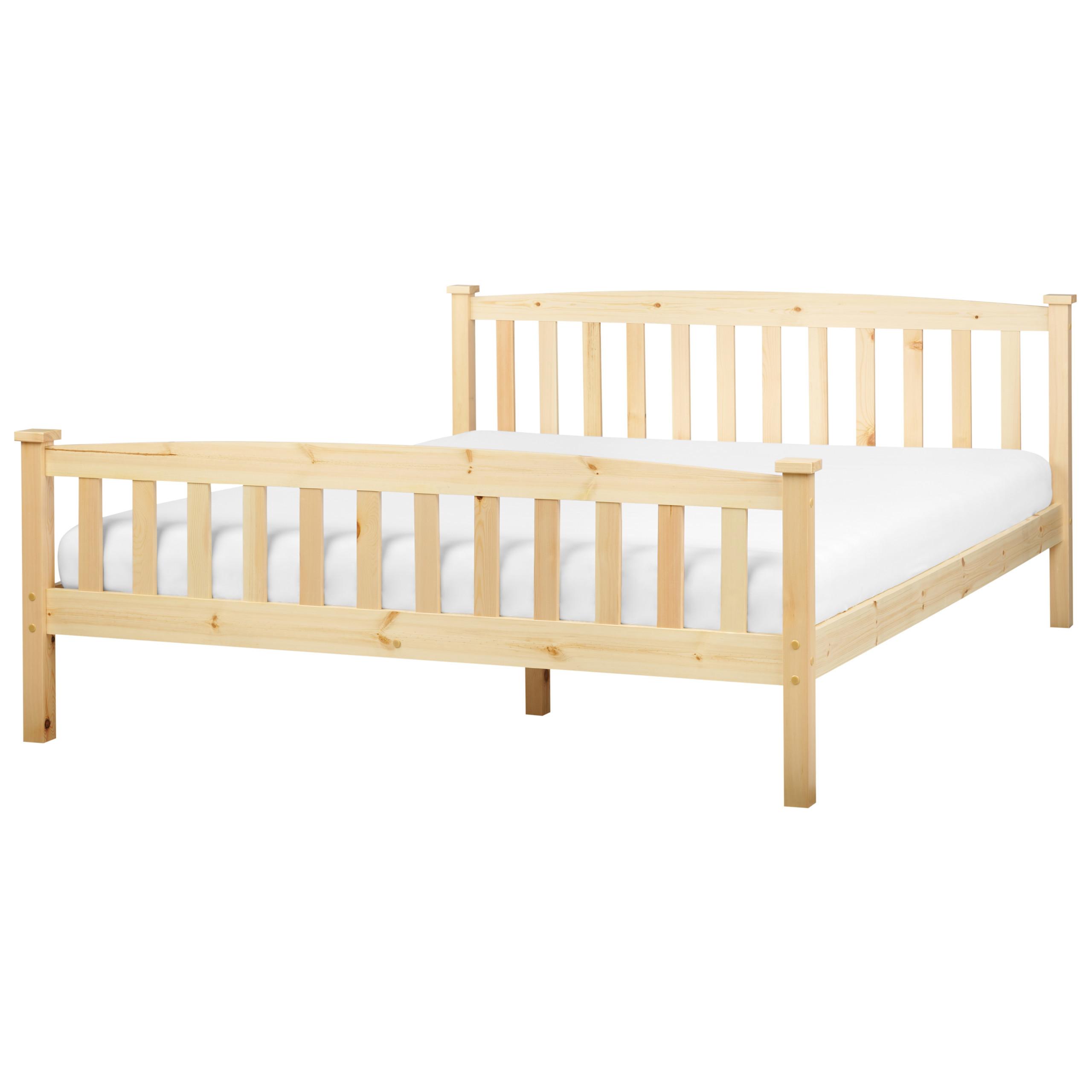 Wohnli Möbelsuche - BETT mit Lattenrost 160x200 cm Heller Holzfarbton Giverny