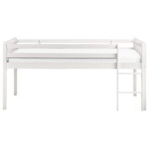 wohnli-moebel-suche-800001186262-1 HALBHOCHBETT 90x200 cm Weiß Peipin Holz Beliani Möbel > Betten > Hoch- und Etagenbetten > Hochbetten Weiß