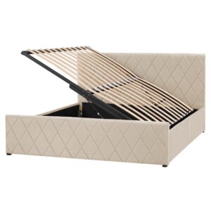 Wohnli Möbelsuche - BETT mit Stauraum 160x200 cm Beige Rochefort