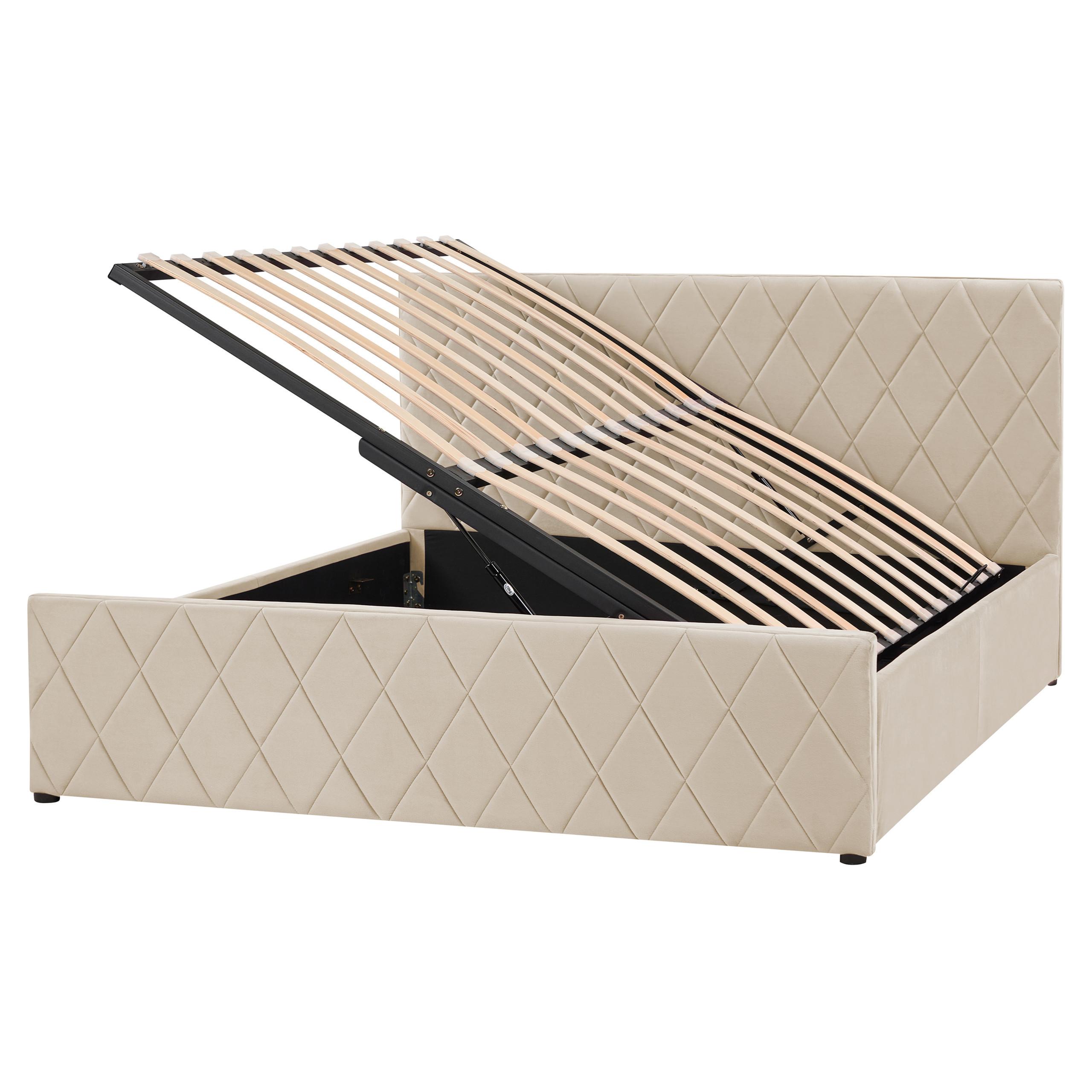 wohnli-moebel-suche-800001186270 Wohnli Möbelsuche - BETT mit Stauraum 160x200 cm Beige Rochefort