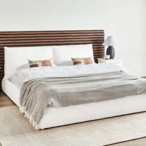 WASSERBETT 180x200 cm Weiß Vinay Textil Beliani Möbel > Betten Weiß