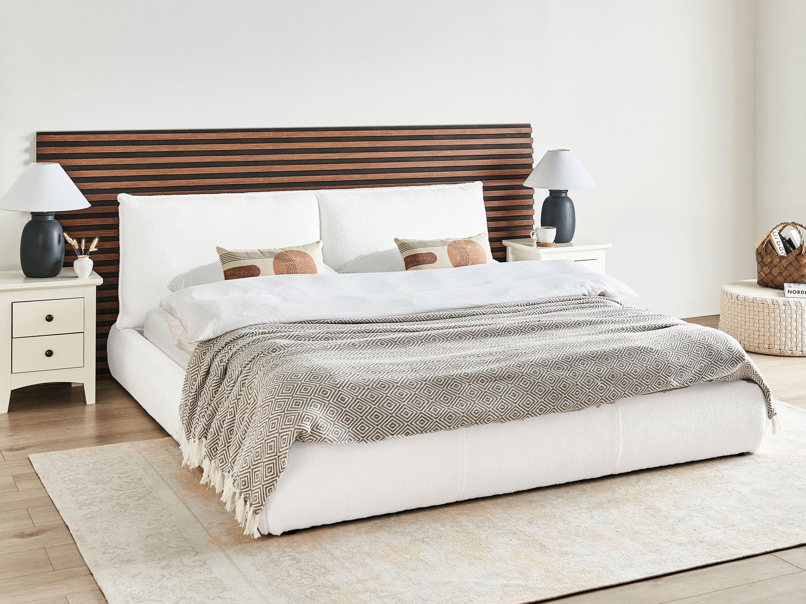 WASSERBETT 180x200 cm Weiß Vinay Textil Beliani Möbel > Betten Weiß