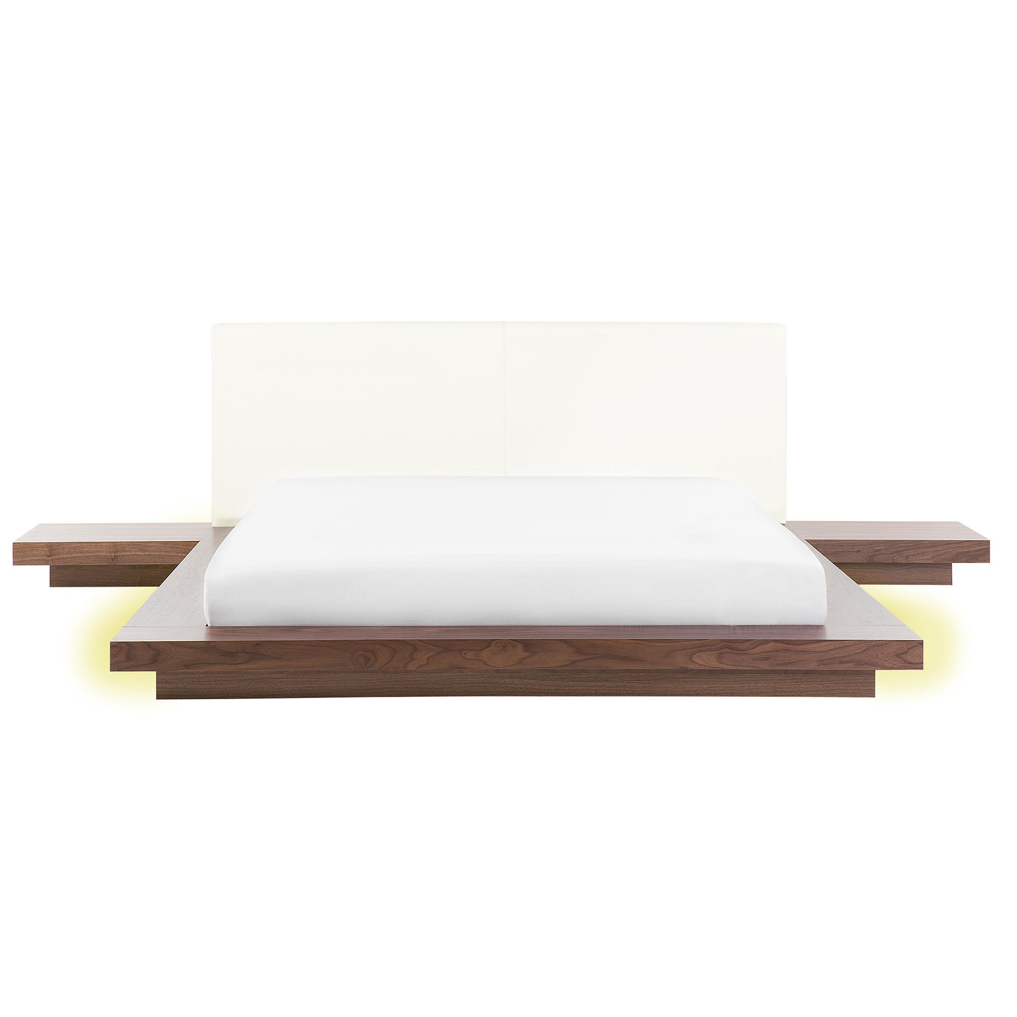 wohnli-moebel-suche-800001186296 Wohnli Möbelsuche - BETT mit LED 160x200 cm Heller Holzfarbton Zen