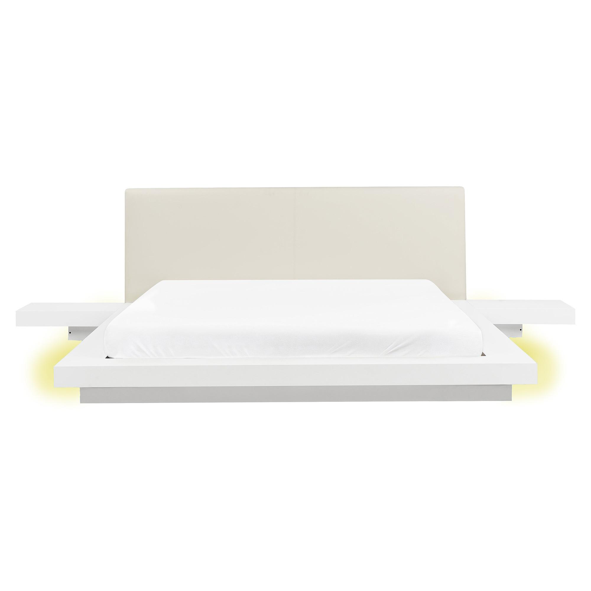 wohnli-moebel-suche-800001186309 Wohnli Möbelsuche - BETT mit LED 160x200 cm Weiß Zen