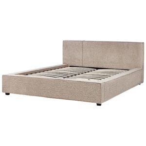 wohnli-moebel-suche-800001186314-1 POLSTERBETT mit Lattenrost 160x200 cm Beige Mirande Textil Beliani Möbel > Betten > Polsterbetten Taupe